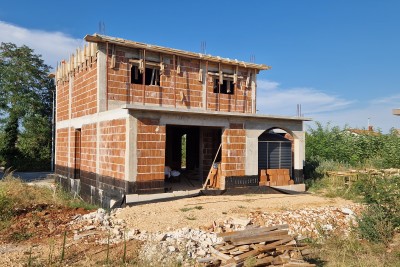 House in the roh bau phase in the vicinity of Umag