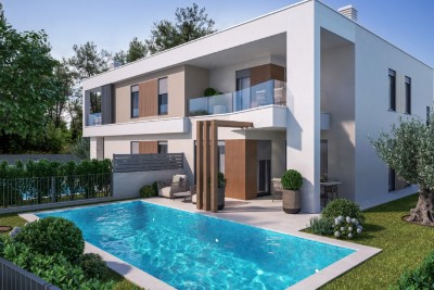 Modern semi-detached house with swimming pool in the vicinity of Umag