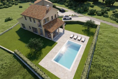 Beautiful house with a swimming pool near Buzet