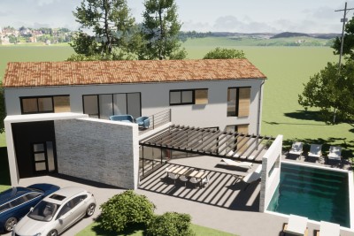 Lepa samostojna vila s tradicionalno-modernim bazenom v bližini Vrsarja